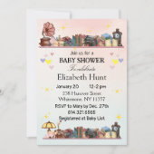 絵本ライブラリー 次の章 赤ちゃん歓迎会 招待状 (正面)