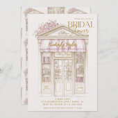 絵本屋 図書館 ブライダルシャワー 招待状 (正面/裏面)