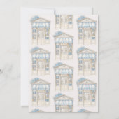 絵本 青い本屋 図書館 ウェディングシャワー 招待状 (裏面)