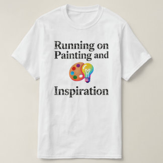 絵画とインスピレーションに駆り立てられるランニング モチベーション Tシャツ