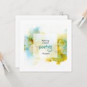 絵画に関するインスピレーションを与える引用 カード (正面/裏面インサイチュ)