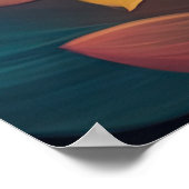 絵画のはっきりした花3:4 ポスター (角)