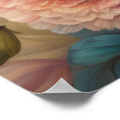 絵画のはっきりした花5:4 ポスター (角)