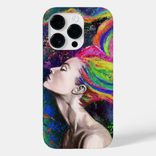 絵画のカラフル髪 Case-Mate iPhone 14 PROケース
