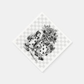 絵画のバラレッド1 スタンダードカクテルナプキン (角)