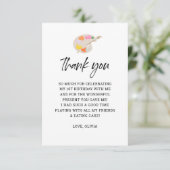 絵画のパーティーの最初の誕生日パーティー サンキューカード (スタンド正面)