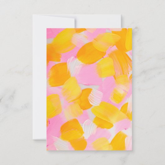 絵画のパーティーの最初の誕生日パーティー サンキューカード (裏面)