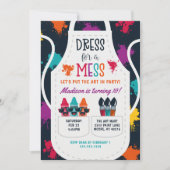 絵画のパーティー工芸子供の誕生日 招待状 (正面)