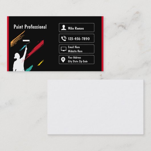 絵画のプロフェッショナル 名刺 (正面/裏面)