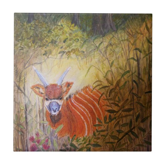 絵画のボンゴのカモシカ タイル (正面)