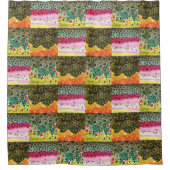 絵画のマスの皮3枚 シャワーカーテン (正面)