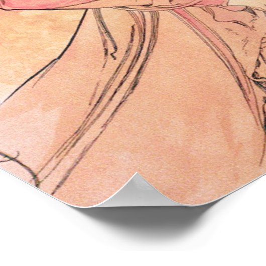 絵画のリトグラフbyアルフォンスミュシャ ポスター (角)