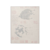 絵画の中国のラム山羊の太陰年〔占星術の〕十二宮図ノートP ノートパッド (回転)