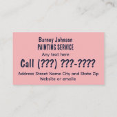 絵画の名刺 名刺 (裏面)