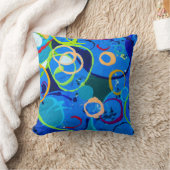 絵画の抽象芸術アート油とアクリルカラー クッション (ブランケット)