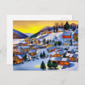 絵画の村の夜明け シーズンポストカード (正面/裏面)