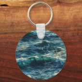 絵画の海サージパーソナライズされたキーチェーン キーホルダー (裏面)