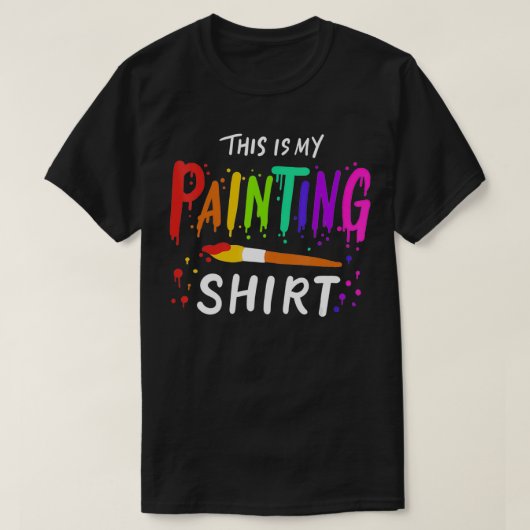 絵画の画家アーティストアート先生 Tシャツ (デザイン正面)