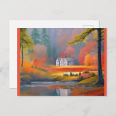 絵画の疎な石のコテージ ポストカード (正面/裏面)