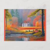 絵画の疎な石のコテージ ポストカード (正面)