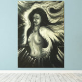 絵画の白黒 キャンバスプリント (インサイチュ (ウッドフロア))