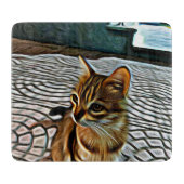 絵画の美しい猫 カッティングボード (正面)