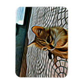 絵画の美しい猫 マグネット (縦)