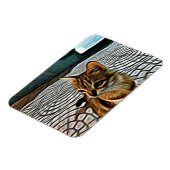 絵画の美しい猫 マグネット (左側)