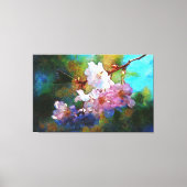 絵画の花が咲く枝|過去記事 キャンバスプリント (正面)