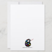 絵画の芸術のパーティの招待状 招待状 (裏面)