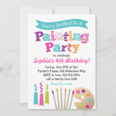 絵画の芸術のパーティの招待状 招待状 (正面)