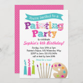 絵画の芸術のパーティの招待状 招待状 (正面/裏面)