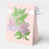 絵画の葉とピンクかわいらしの花 フェイバーボックス (裏面サイド)