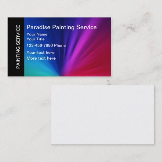 絵画の虹によって着色される背景 名刺 (正面/裏面)