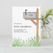 絵画の郵便箱 水彩画 新しい住所 引っ越し 案内状 (スタンド正面)