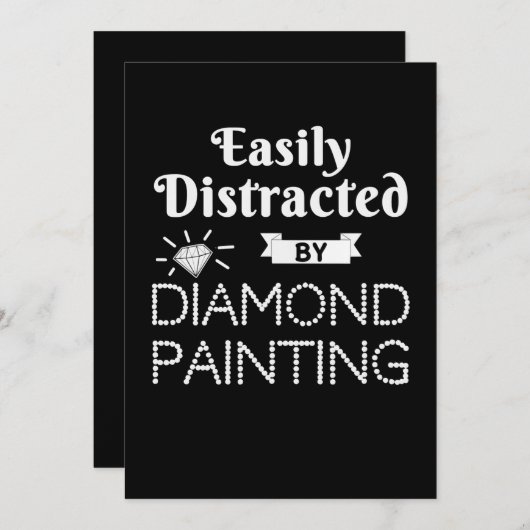 絵画の |ダイヤモンド絵画の趣味が気を取りやすい 招待状 (正面/裏面)