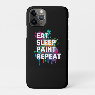 絵画の 食べ 絵を描リプ絵を描スのおもしろいスリープ iPhone 11 PROケース