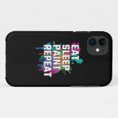 絵画の 食べ| 絵を描リプ絵を描スのおもしろいスリープ Case-Mate iPhoneケース (裏面(横))