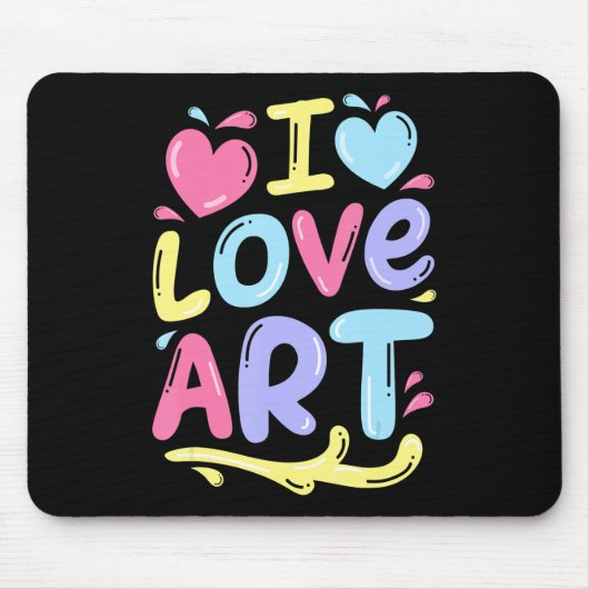絵画の | Love Art Artist Painter 絵画's マウスパッド (正面)