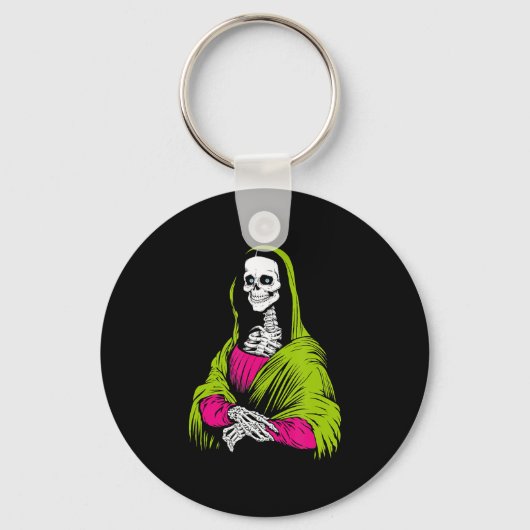 絵画の Skeletonレオナルド・ダ・ヴィンチ有名絵を描 キーホルダー (正面)