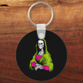 絵画の Skeletonレオナルド・ダ・ヴィンチ有名絵を描 キーホルダー (正面)