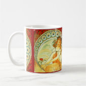 絵画のFrom The Arts Series byミュシャ コーヒーマグカップ (左)