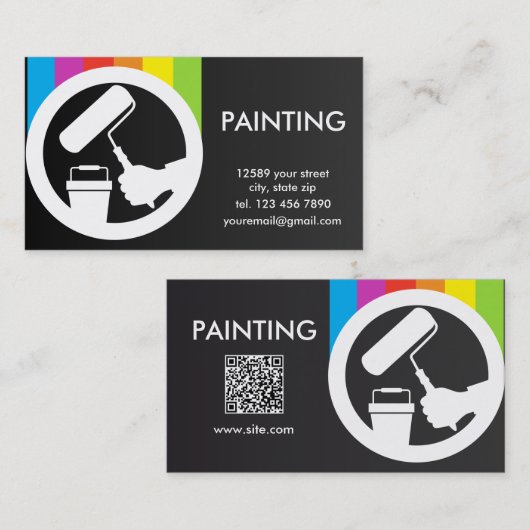 絵画のQRコード 名刺 (正面/裏面)