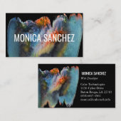 絵画カラフル抽象芸術モダン名刺 名刺 (正面/裏面)