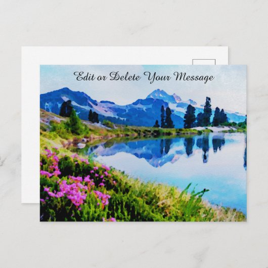 *～*絵画ズレイクフラワーAp19山芸術的脈 ポストカード (正面/裏面)