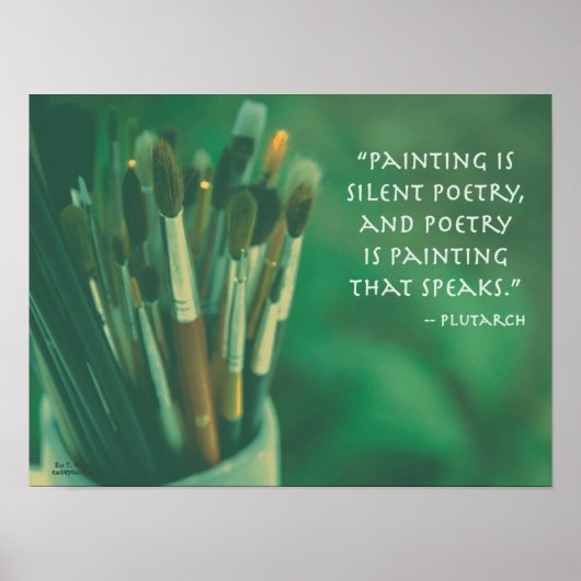 絵画ズ&ポエトプルタルク引用文プリント ポスター (正面)