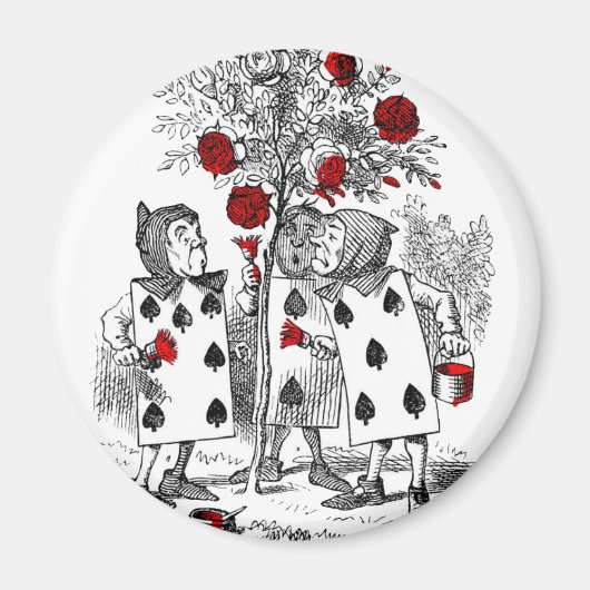 絵画バラは赤 マグネット (正面)