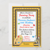 絵画パーティーの写真招待状（豪華フレーム付き） 招待状 (裏面)