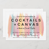 絵画パーティーブライダルシャワー 招待状 (正面/裏面)