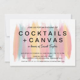 絵画パーティーブライダルシャワー 招待状